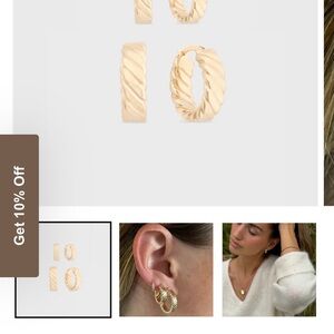 Chic Gold Twisted Hoop Earrings